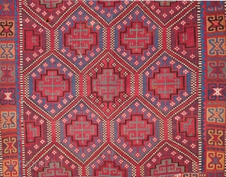 Middle of 19th Century East Anatolian Zileh size 82 x 98 cm                     
