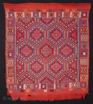 Middle of 19th Century East Anatolian Zileh size 82 x 98 cm                     