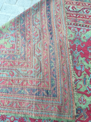 19th Century Ushak Rug.It's in Perfect Condition Size 355 x 375 Cm Reasonable One.                   