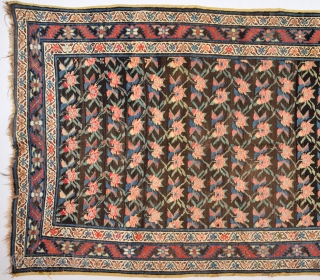 Circa 1900s or Little More Early Caucasian Karabağ Decorative Flower Design Rug.It's in Perfect Condition Size 145 x 275 Cm             