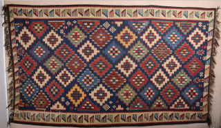 Circa 1870s Shirvan Kilim It's in perfect condition and has great colors All the colors are natural and untouched piece Size 190 x 330 cm        