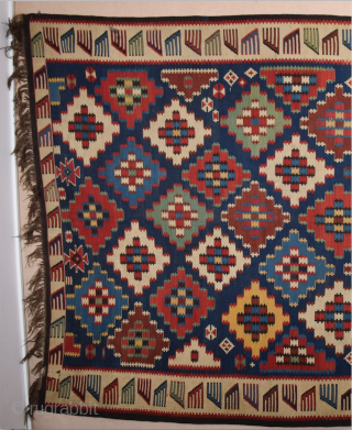 Circa 1870s Shirvan Kilim It's in perfect condition and has great colors All the colors are natural and untouched piece Size 190 x 330 cm        