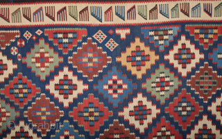 Circa 1870s Shirvan Kilim It's in perfect condition and has great colors All the colors are natural and untouched piece Size 190 x 330 cm        