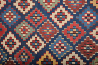 Circa 1870s Shirvan Kilim It's in perfect condition and has great colors All the colors are natural and untouched piece Size 190 x 330 cm        