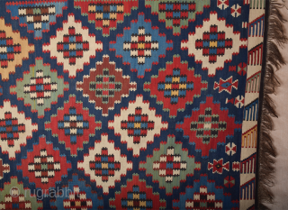 Circa 1870s Shirvan Kilim It's in perfect condition and has great colors All the colors are natural and untouched piece Size 190 x 330 cm        