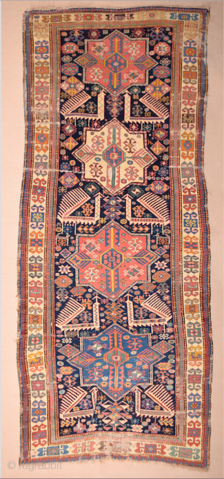 Early 19th Century Akstafa Bird Rug As founded. It has nice details selling as it is but ıf would you like to repair it possible to do it. If you need any  ...