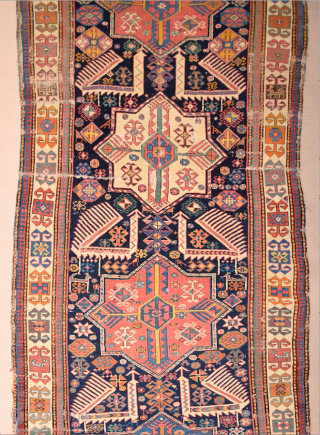 Early 19th Century Akstafa Bird Rug As founded. It has nice details selling as it is but ıf would you like to repair it possible to do it. If you need any  ...