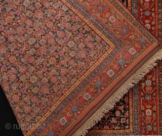 19th century Persian Senneh Rug Its in perfect condition good high pile on it silk selvedges All original untouched piece size 135 x 200 cm        