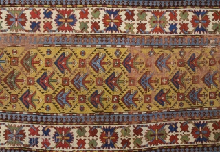 Mid.19th Century Caucasian Gendje Rug Size 111 x 267 Cm                       