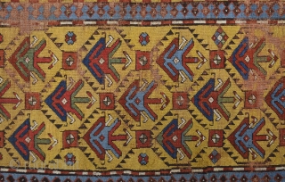 Mid.19th Century Caucasian Gendje Rug Size 111 x 267 Cm                       