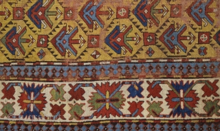 Mid.19th Century Caucasian Gendje Rug Size 111 x 267 Cm                       