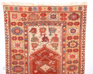 Early 19th Century Anatolian Melas Rug.It's in Good Condition And Untouched Piece.Size 92 x 125 Cm                 