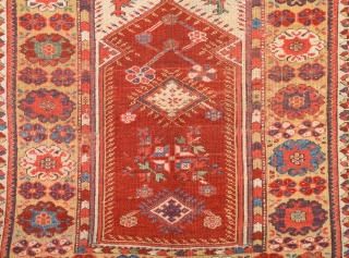 Early 19th Century Anatolian Melas Rug.It's in Good Condition And Untouched Piece.Size 92 x 125 Cm                 