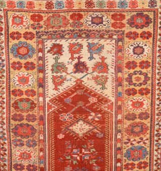 Early 19th Century Anatolian Melas Rug.It's in Good Condition And Untouched Piece.Size 92 x 125 Cm                 