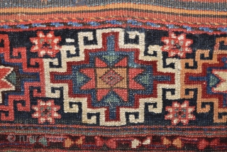 Mix Technical Bag Kilim,Knots and Sumac 19th Century Probably Bahtiyar area Untouched One Size 66 x 140 Cm               