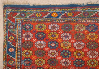 Early 19th Century Anatolian Bergama rug generally in good condition with few old restoration can see easily from pictures.square size 125 x 125 cm         