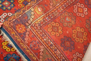 Early 19th Century Anatolian Bergama rug generally in good condition with few old restoration can see easily from pictures.square size 125 x 125 cm         