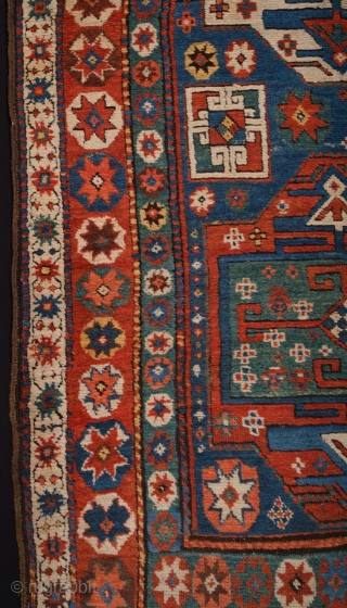 19th century an unusual caucasian rug ıts generally in good condition and nice colors size 110 x 290 cm              