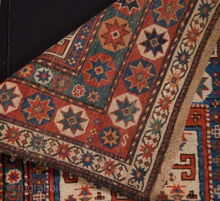 19th century an unusual caucasian rug ıts generally in good condition and nice colors size 110 x 290 cm              