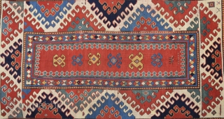 1870s Caucasian Borcalo Rug Size 140 x 240 cm                        