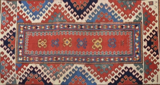 1870s Caucasian Borcalo Rug Size 140 x 240 cm                        