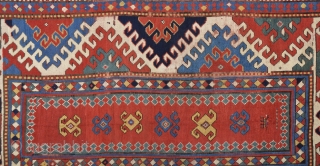 1870s Caucasian Borcalo Rug Size 140 x 240 cm                        