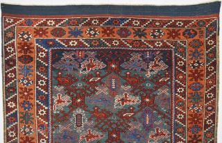 19th Century Bergama Rug Size 120 x 145 cm.It's in perfect condition and untocuhed one.                  