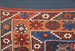 19th Century Bergama Rug Size 120 x 145 cm.It's in perfect condition and untocuhed one.                  