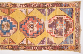 Late 18th Or Early 19th Century Konya May Cappadokia Rug Size 85 x 220 Cm.It Has Only Some Small Old Repairs.            