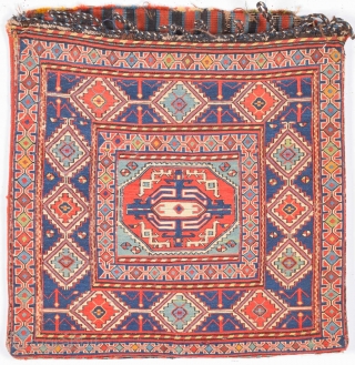 Second Half 19th Century South Caucasian, Azerbaijan Sumac Our attribution of this sumakh bag face is guided by Wertime who published an almost identical example. a further bag of this rare group  ...