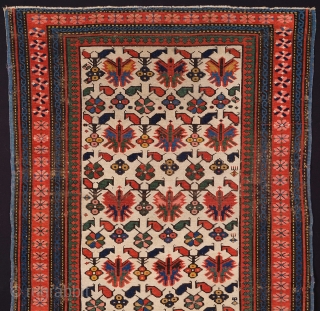 Circa 1860s - 1870s Shirvan Kuba Rug Size : 91 x 157 cm                    