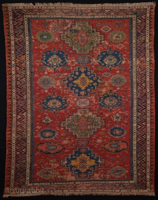 Middle of 19th Century Caucasian Colorful Sumac size 150 x 195 cm                     