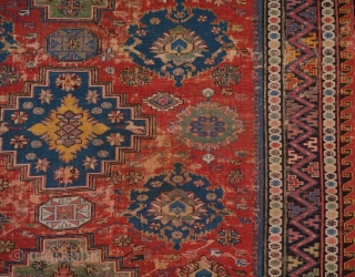 Middle of 19th Century Caucasian Colorful Sumac size 150 x 195 cm                     
