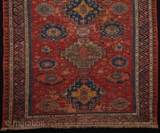 Middle of 19th Century Caucasian Colorful Sumac size 150 x 195 cm                     