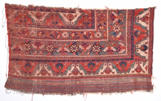 Persian Avshar Rug Fragment Size 72 x 124                         