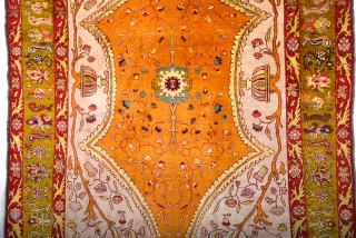 Late 19th Century Turkish Probably Sivas An Unusual Silk Rug Size 138 x 200 cm                  