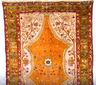 Late 19th Century Turkish Probably Sivas An Unusual Silk Rug Size 138 x 200 cm                  