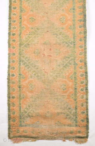 17th Century Spanish Rug Really Unusual Size 60 x 130 Cm                      