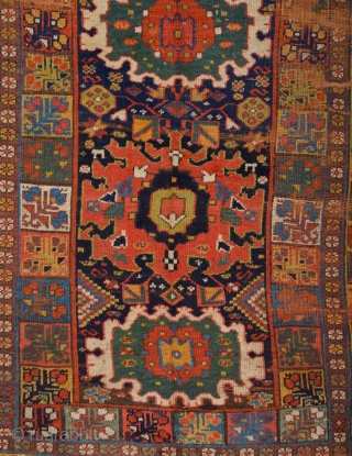 19th Century Kurdish Colorful Rug Size 135 x 220 cm                       