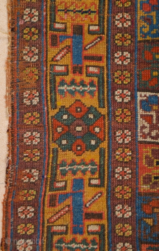 19th Century Kurdish Colorful Rug Size 135 x 220 cm                       