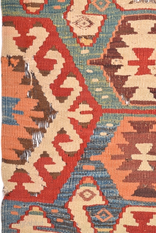 West Anatolian Probably Mut Circa 1850s Kilim Size 65 x 285 Cm                     