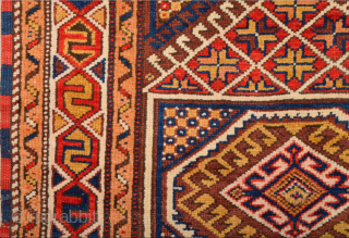 Early 20th Century Anatolian Çanakkale lovely small piece This pretty little rug was woven in Bergama, a village situated. The design of the two large crosses decorated with arrows and four triangles  ...