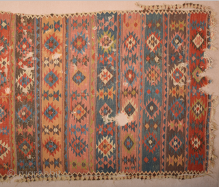 19th Century lovely colorful​ Shahsevan kilim. ​It has great colors they are all natural and deep great colors. ​Good condition we can say ıt has some holes you can see condition easily​  ...