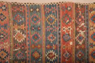 19th Century lovely colorful​ Shahsevan kilim. ​It has great colors they are all natural and deep great colors. ​Good condition we can say ıt has some holes you can see condition easily​  ...