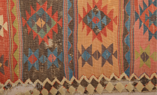 19th Century lovely colorful​ Shahsevan kilim. ​It has great colors they are all natural and deep great colors. ​Good condition we can say ıt has some holes you can see condition easily​  ...