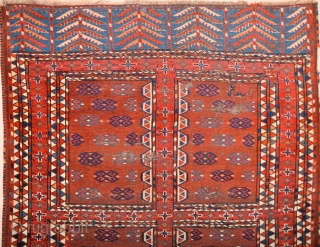 Lovely Colors Circa 1800s Yamud Engsi It Has Unusual Elems Size 135 x 180 cm                  