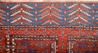 Lovely Colors Circa 1800s Yamud Engsi It Has Unusual Elems Size 135 x 180 cm                  