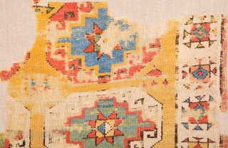 18th Century Anatolian Cappadocia Fragment Size 110 x 116 cm It has great colors and early fragment.                