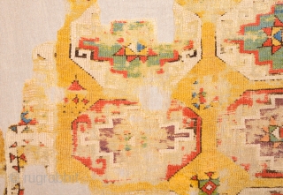 18th Century Anatolian Cappadocia Fragment Size 110 x 116 cm It has great colors and early fragment.                