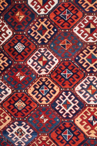 19th Century Caucasian Rug Size 155 x 265 Cm.It has really good pile.                    